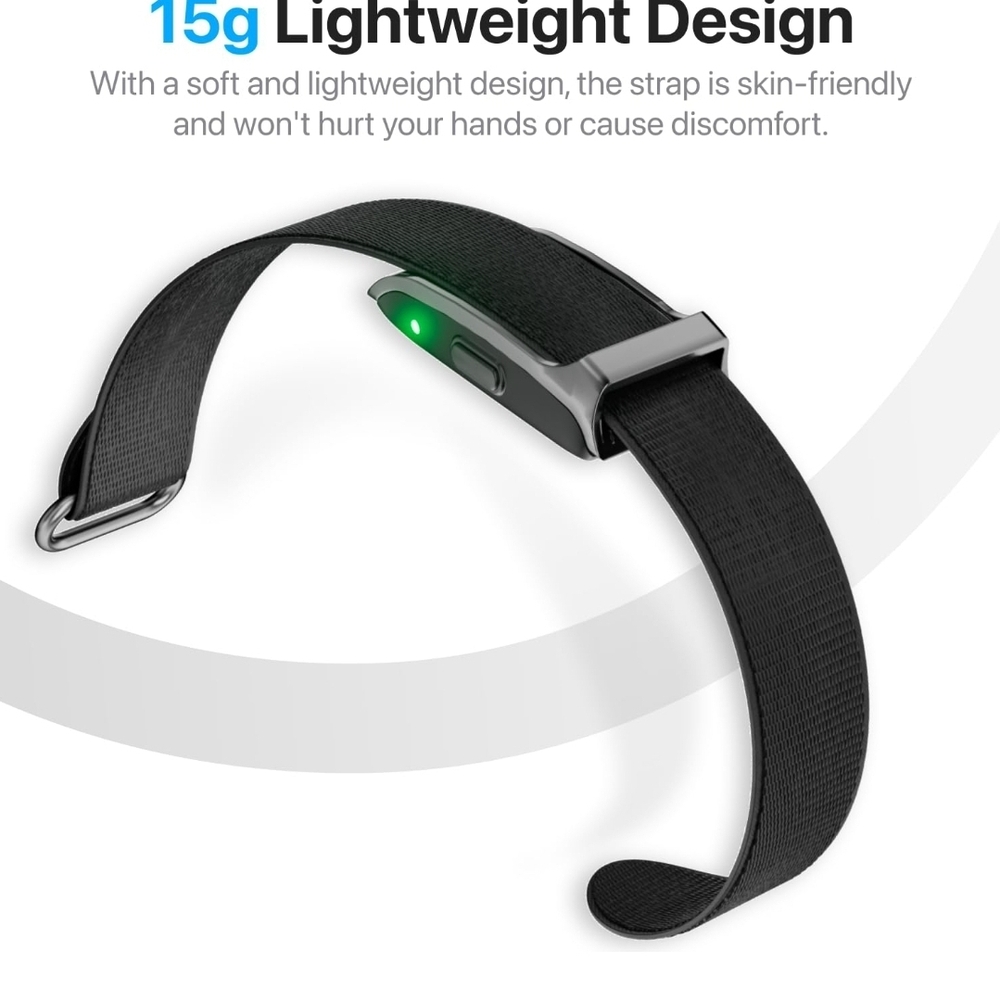 Sleek Black Wearable Fitness Tracker